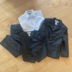 Janie and Jack special occasion 3 piece suit plus white dress shirt
